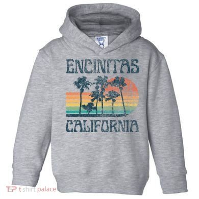 Encinitas California Summer Vacation Vintage Toddler Hoodie