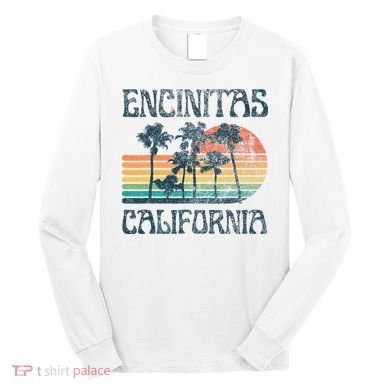 Encinitas California Summer Vacation Vintage Long Sleeve Shirt