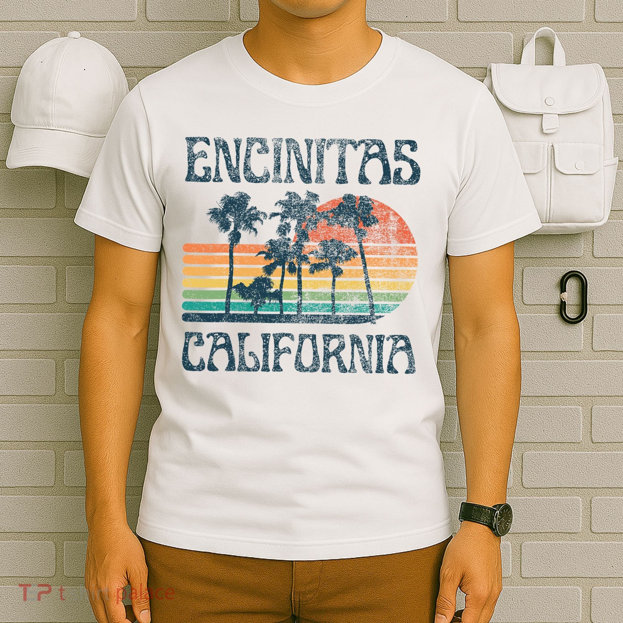 Encinitas California Summer Vacation Vintage T-Shirt