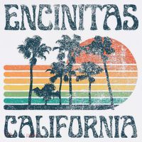 Encinitas California Summer Vacation Vintage Hat thumb 2