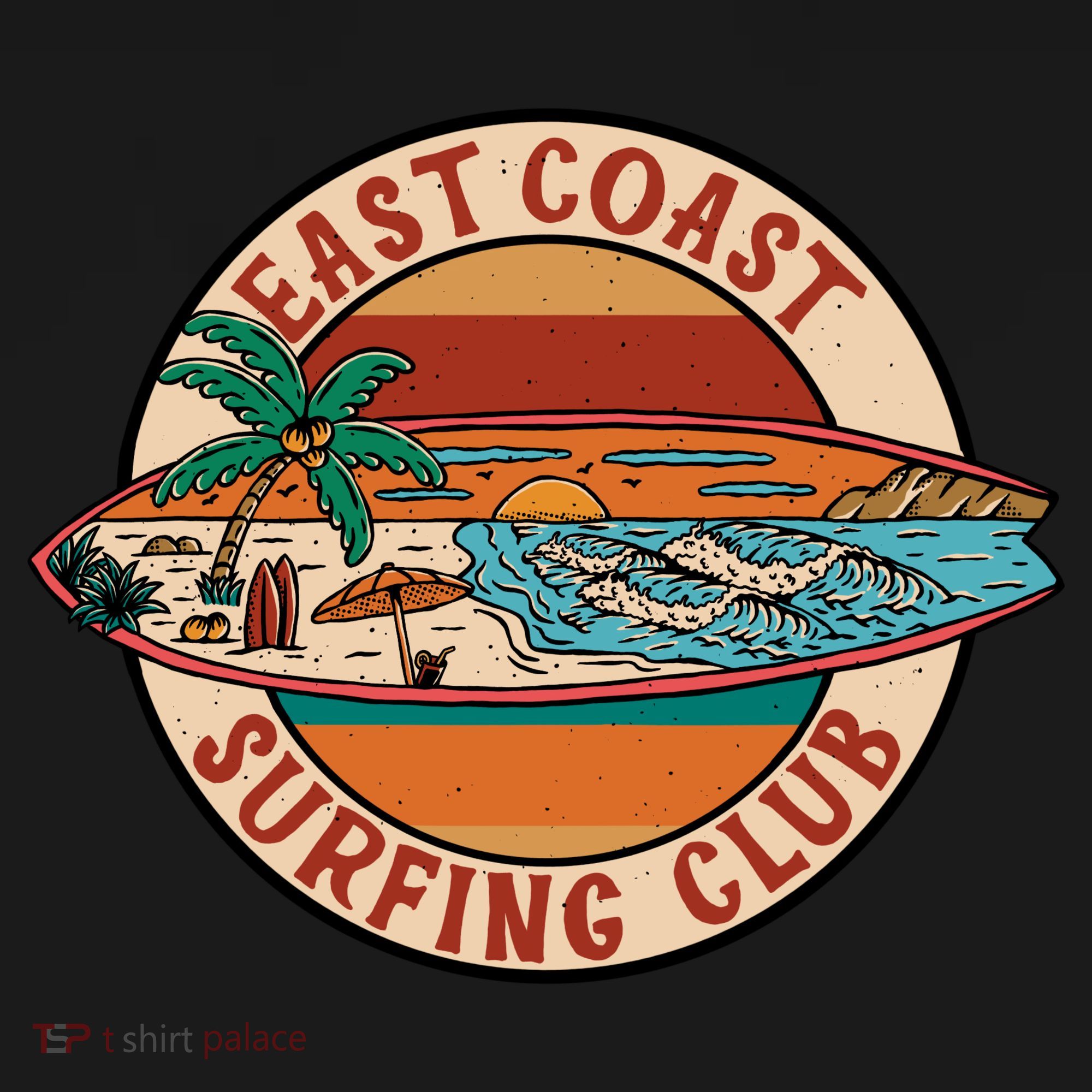 East Coast Surfing Club Summer Paradise Mousepad