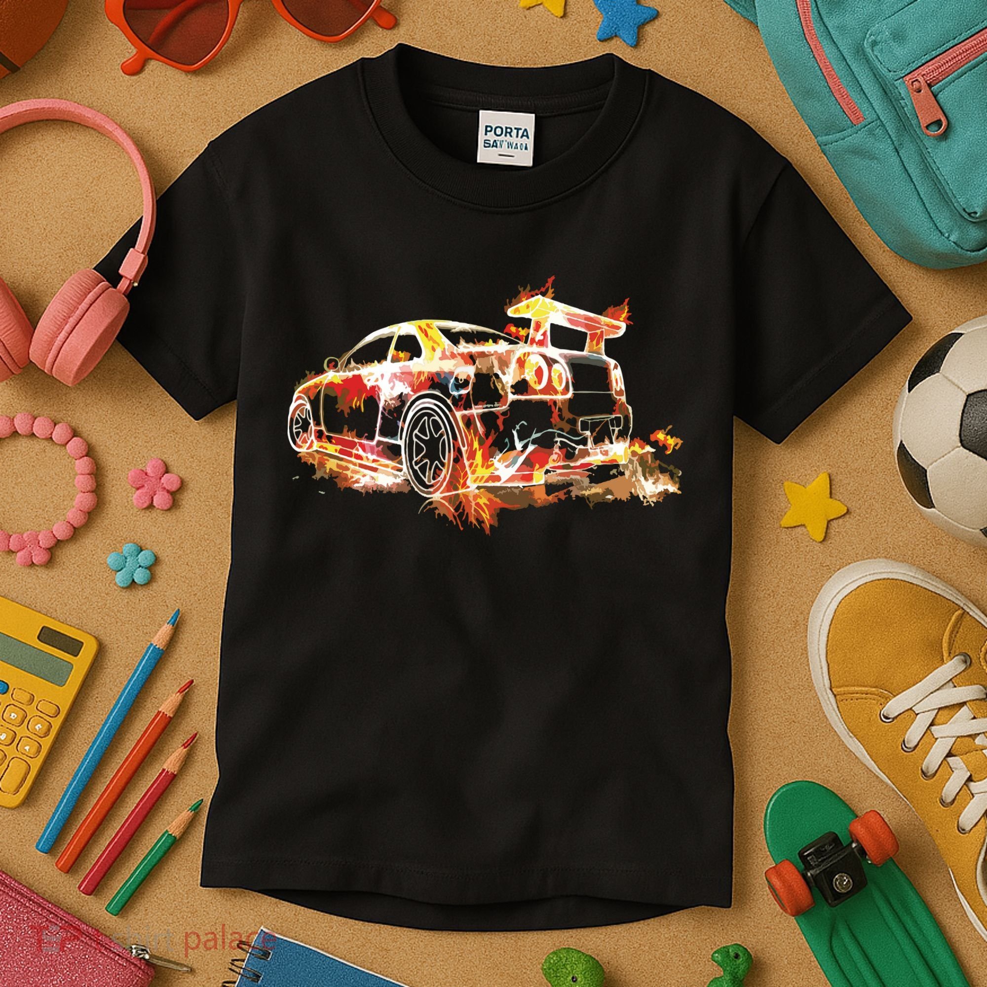 Exotic Car Supercharge Turbo Sports Car Kids T-Shirt