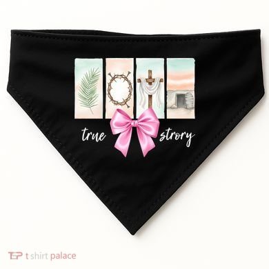 Easter Coquette True Story Jesus Religious Christian USA-Made Doggie Bandana