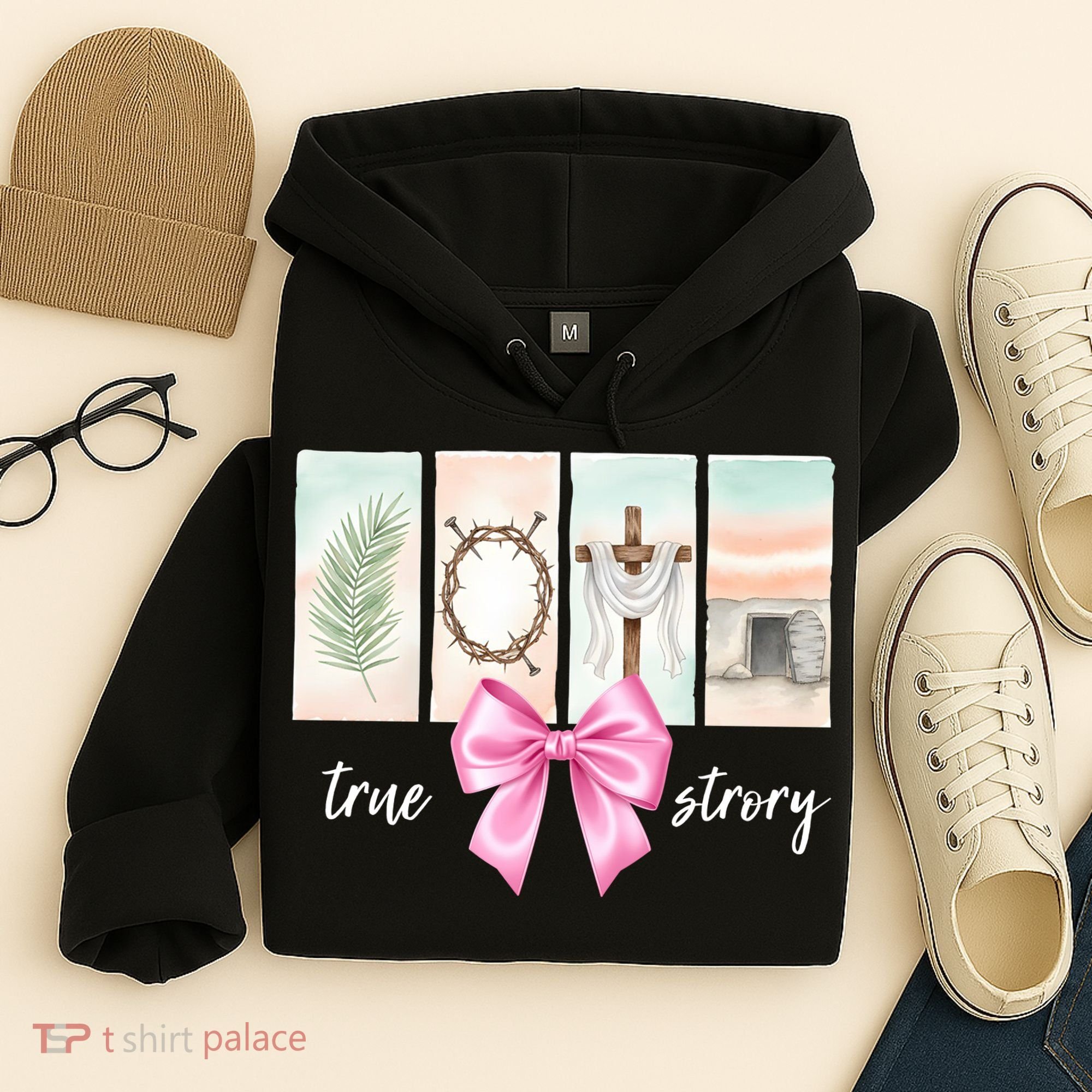 Easter Coquette True Story Jesus Religious Christian Hoodie
