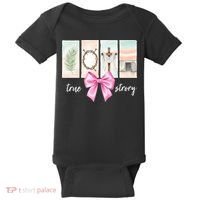 Easter Coquette True Story Jesus Religious Christian Baby Bodysuit thumb 0