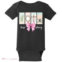 Easter Coquette True Story Jesus Religious Christian Baby Bodysuit thumb 0