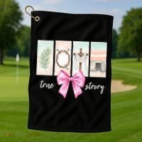 Easter Coquette True Story Jesus Religious Christian Golf Towel thumb 1
