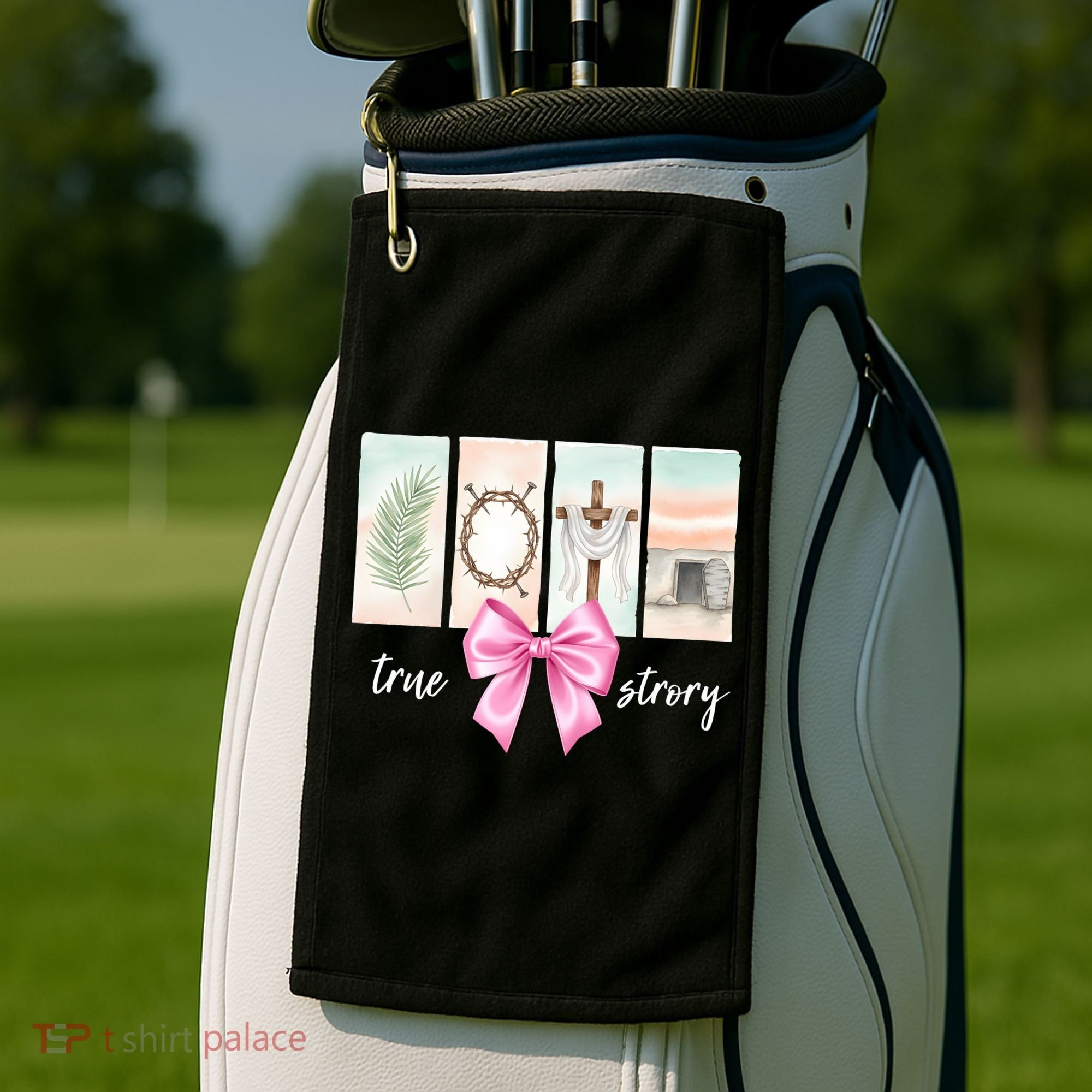 Easter Coquette True Story Jesus Religious Christian Golf Towel