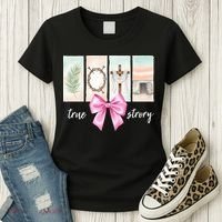 Easter Coquette True Story Jesus Religious Christian Women's T-Shirt thumb 3