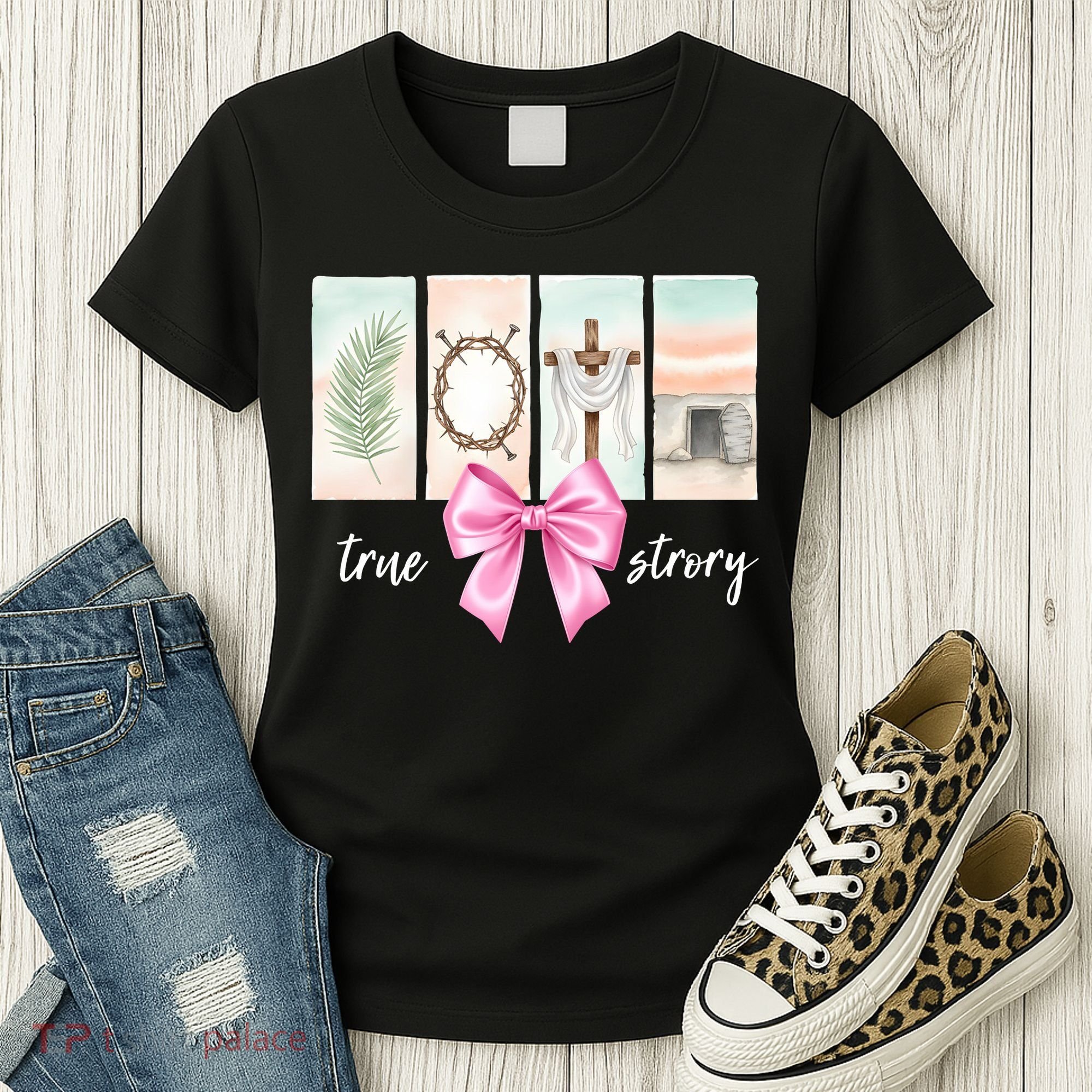 Easter Coquette True Story Jesus Religious Christian Women's T-Shirt