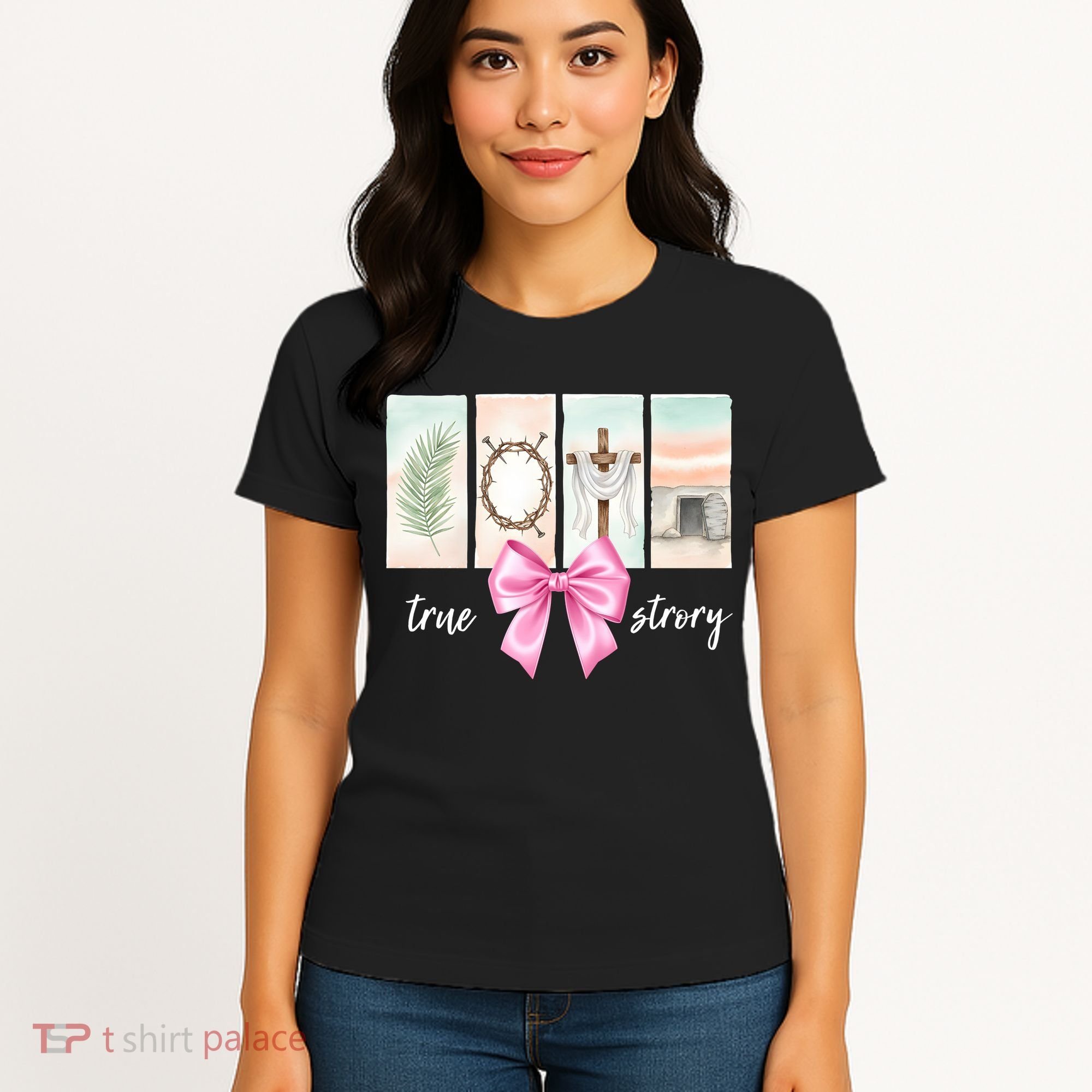 Easter Coquette True Story Jesus Religious Christian Women's T-Shirt