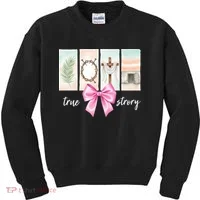 Easter Coquette True Story Jesus Religious Christian Kids Sweatshirt thumb 0