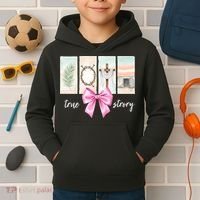 Easter Coquette True Story Jesus Religious Christian Kids Hoodie thumb 2