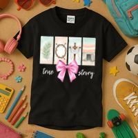 Easter Coquette True Story Jesus Religious Christian Kids T-Shirt thumb 3