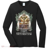 Eucharistic Consecration Traditional Latin Mass Catholic Women's Long Sleeve Shirt thumb 0