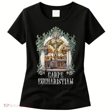 Eucharistic Consecration Traditional Latin Mass Catholic Women's T-Shirt