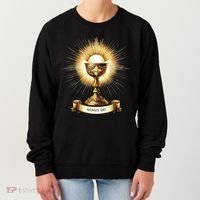Eucharistic Consecration Traditional Latin Mass Catholic Women's Sweatshirt thumb 0