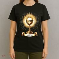 Eucharistic Consecration Traditional Latin Mass Catholic T-Shirt thumb 4