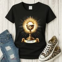 Eucharistic Consecration Traditional Latin Mass Catholic Women's T-Shirt thumb 3