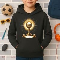 Eucharistic Consecration Traditional Latin Mass Catholic Kids Hoodie thumb 2