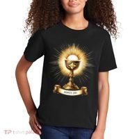 Eucharistic Consecration Traditional Latin Mass Catholic Kids T-Shirt thumb 2
