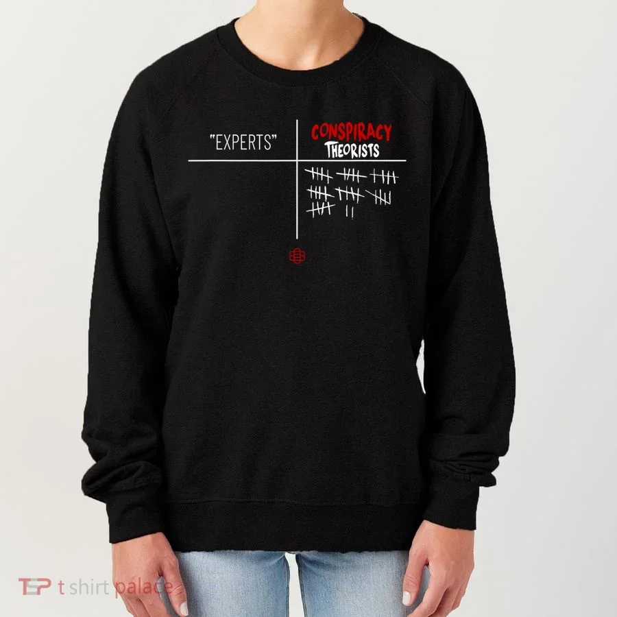 Experts Conspiracy Theorists White And Red Text Women's Sweatshirt