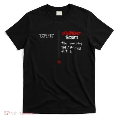 Experts Conspiracy Theorists White And Red Text T-Shirt