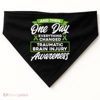 Everything Changed Traumatic Brain Injury Awareness USA-Made Doggie Bandana thumb 0