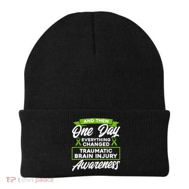 Everything Changed Traumatic Brain Injury Awareness Beanie