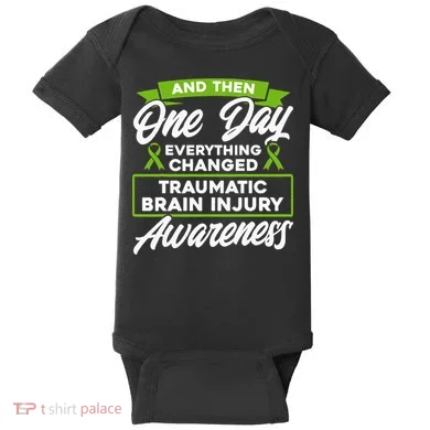 Everything Changed Traumatic Brain Injury Awareness Baby Bodysuit
