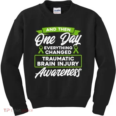 Everything Changed Traumatic Brain Injury Awareness Kids Sweatshirt