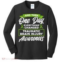 Everything Changed Traumatic Brain Injury Awareness Kids Long Sleeve Shirt thumb 0
