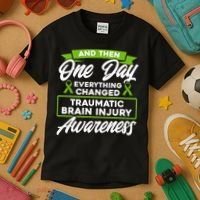 Everything Changed Traumatic Brain Injury Awareness Kids T-Shirt thumb 3