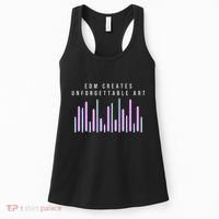 Edm Creates Unforgettable Art Electronic Dance Music Humor Women's Tank Top thumb 0
