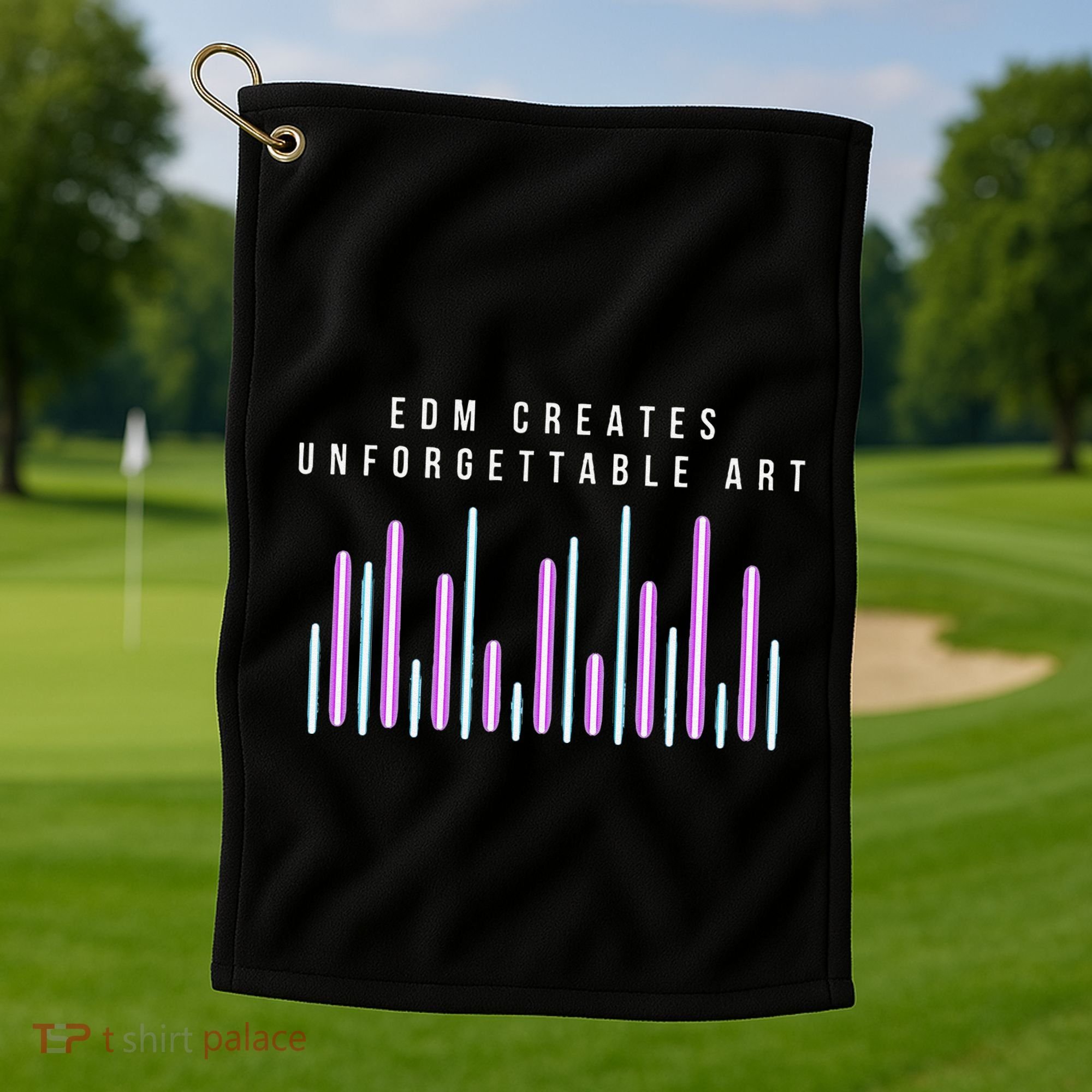Edm Creates Unforgettable Art Electronic Dance Music Humor Golf Towel