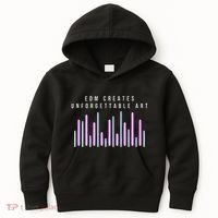 Edm Creates Unforgettable Art Electronic Dance Music Humor Kids Hoodie thumb 0
