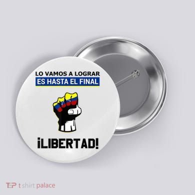Estoy Con Venezuela Hasta El Final Proud Venezuelan Libre Button