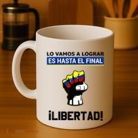 Estoy Con Venezuela Hasta El Final Proud Venezuelan Libre Coffee Mug thumb 4