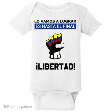 Estoy Con Venezuela Hasta El Final Proud Venezuelan Libre Baby Bodysuit