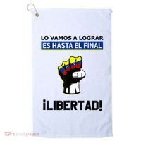 Estoy Con Venezuela Hasta El Final Proud Venezuelan Libre Golf Towel thumb 0