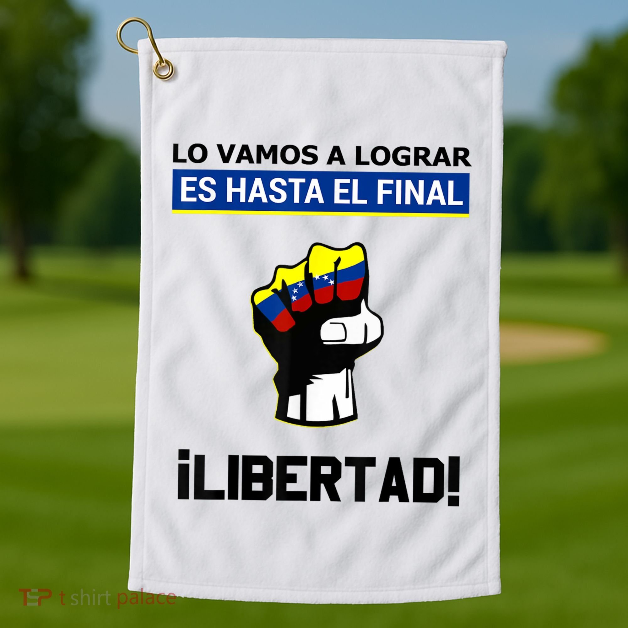 Estoy Con Venezuela Hasta El Final Proud Venezuelan Libre Golf Towel