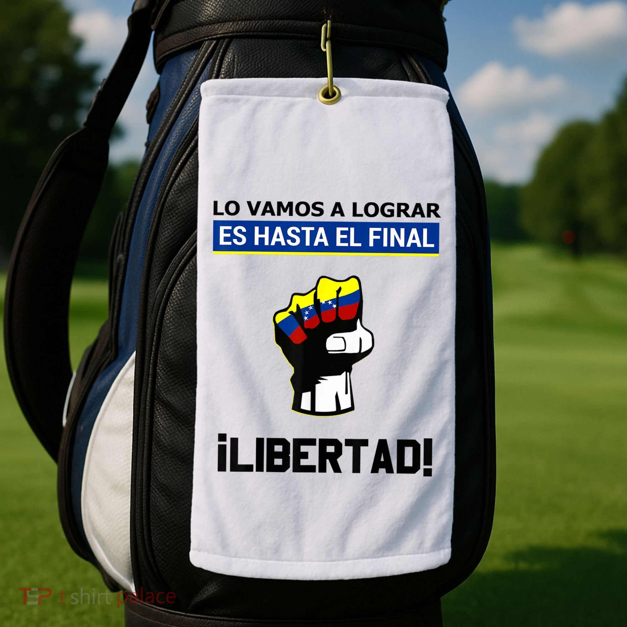 Estoy Con Venezuela Hasta El Final Proud Venezuelan Libre Golf Towel