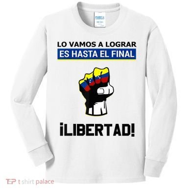 Estoy Con Venezuela Hasta El Final Proud Venezuelan Libre Kids Long Sleeve Shirt