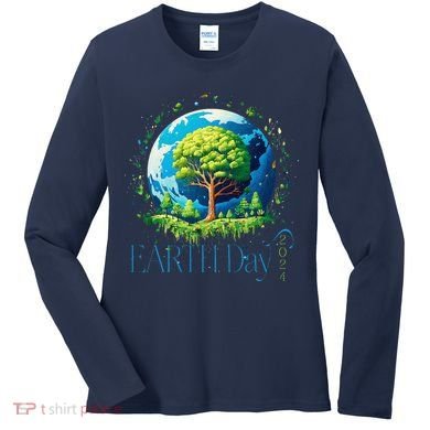 Earth Day 2024 Environmental International Awareness Women's Long Sleeve Shirt