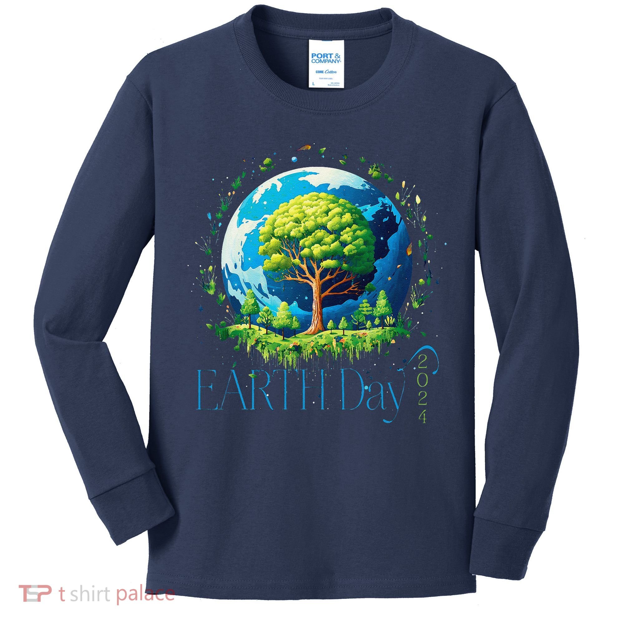 Earth Day 2024 Environmental International Awareness Kids Long Sleeve Shirt