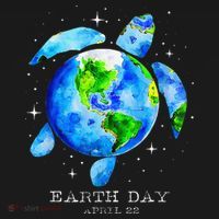 Earth Day 2024 Restore Earth Sea Turtle Art Save The Planet Backpack thumb 2