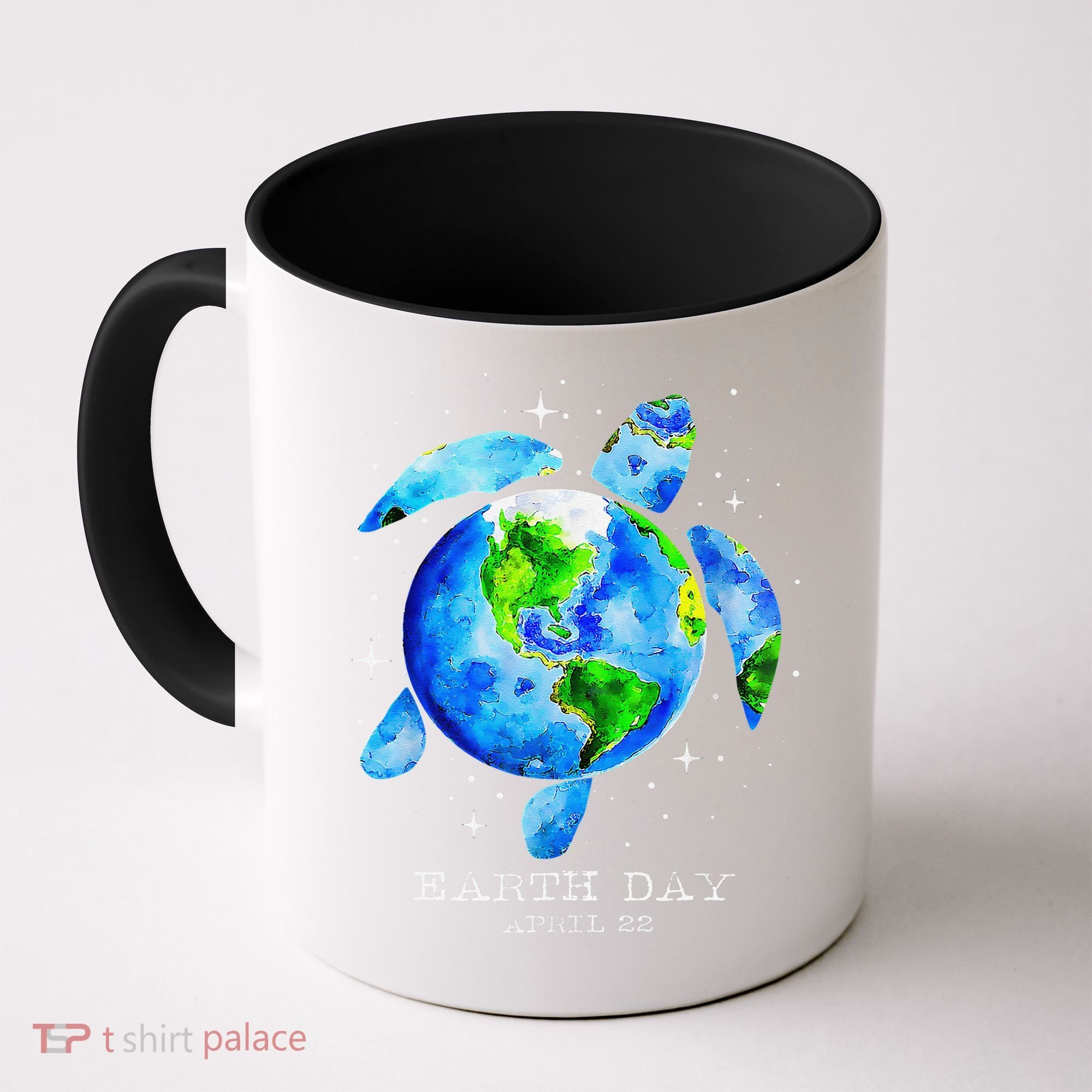 Earth Day 2024 Restore Earth Sea Turtle Art Save The Planet Coffee Mug