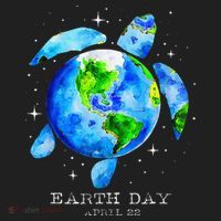 Earth Day 2024 Restore Earth Sea Turtle Art Save The Planet Tumbler thumb 3