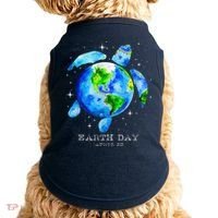 Earth Day 2024 Restore Earth Sea Turtle Art Save The Planet Doggie Tank thumb 0