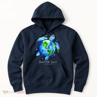 Earth Day 2024 Restore Earth Sea Turtle Art Save The Planet Hoodie thumb 0